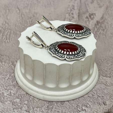 Серебряные серьги Любава  