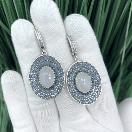 Серебряные серьги София  