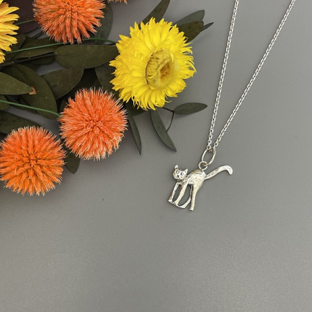 Серебряный кулон Кот