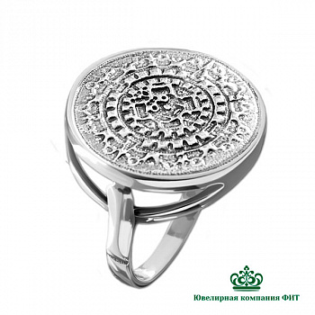 Серебряное кольцо Монетка