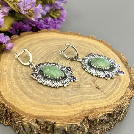 Серебряные серьги Фантазия  лайт 