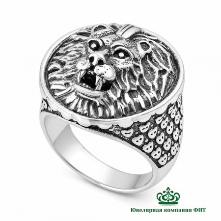 Серебряное кольцо Лев