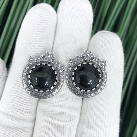 Серебряные серьги Нимфа