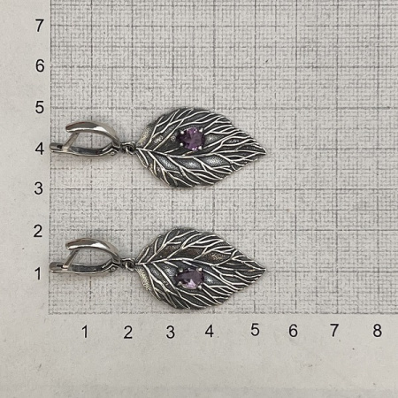Серебряные серьги Свежесть