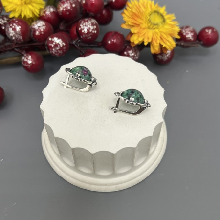 Серебряные серьги Барокко  