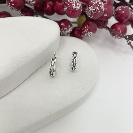Серебряные серьги Цепи