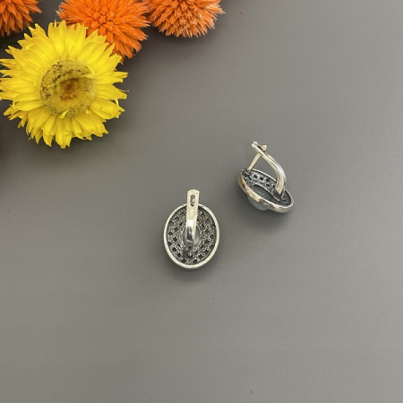 Серебряные серьги Соломка  