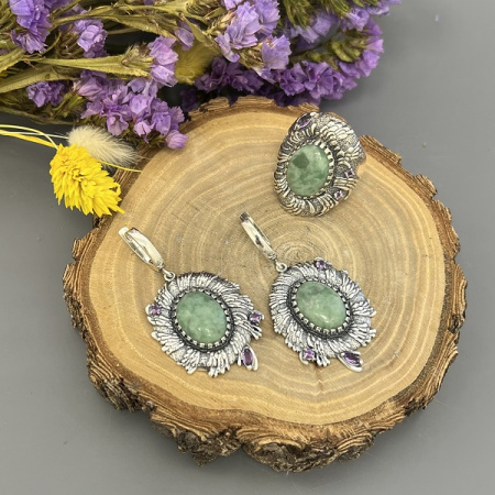 Серебряные серьги Фантазия  лайт 