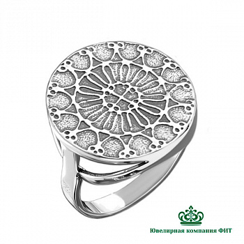 Серебряное кольцо Монетка