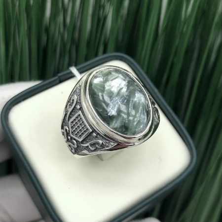 Серебряный перстень клинохлор 