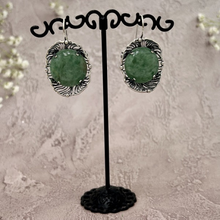 Серебряные серьги Маки 