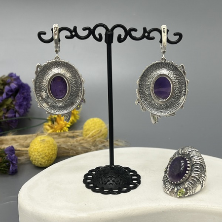 Серебряные серьги Фантазия