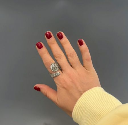 Серебряное кольцо Лютики