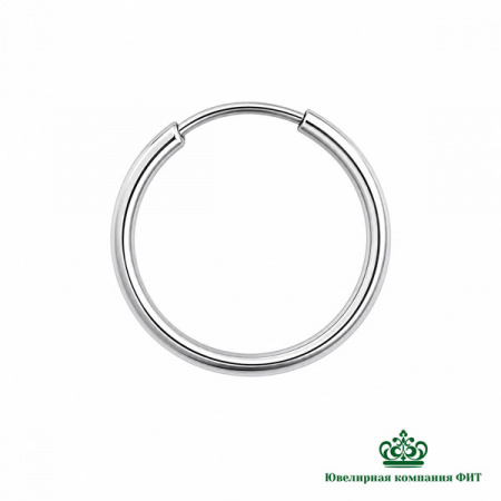 Серебряная одиночная серьга Конго