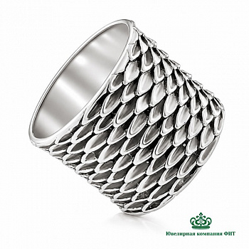 Серебряное кольцо Кобра