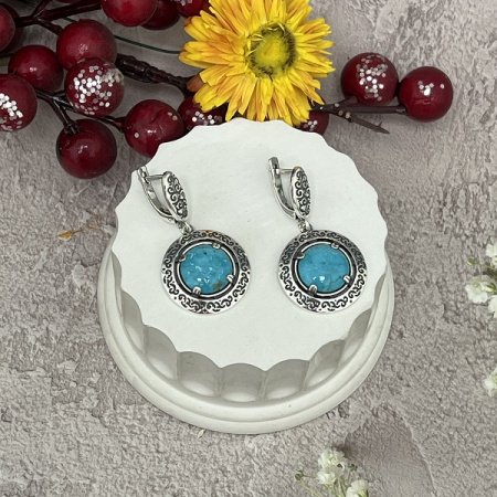 Серебряные серьги Торжество