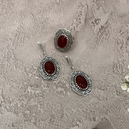 Серебряные серьги Любава  
