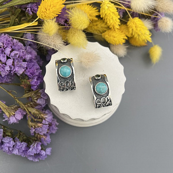 Серебряные серьги  Батискаф
