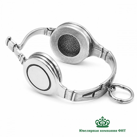 Серебряный кулон Наушники