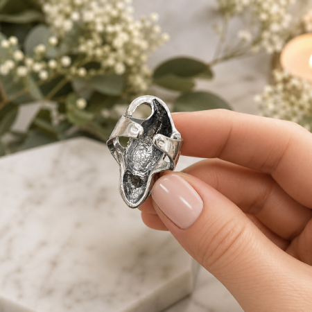 Серебряное кольцо Хамелеон