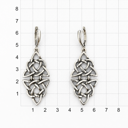 Серебряные серьги Триглав