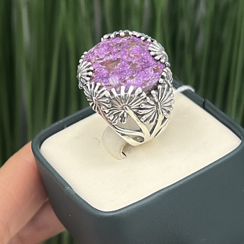 Серебряное кольцо Одуванчик