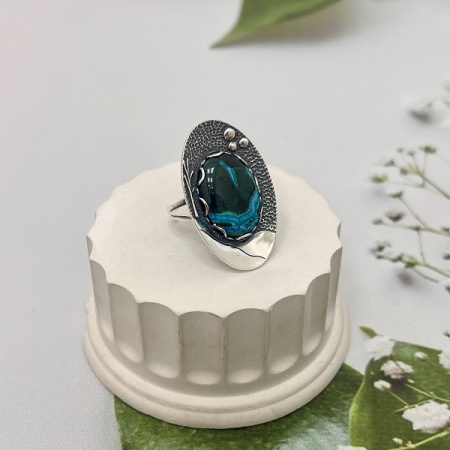 Серебряное кольцо Лагуна  