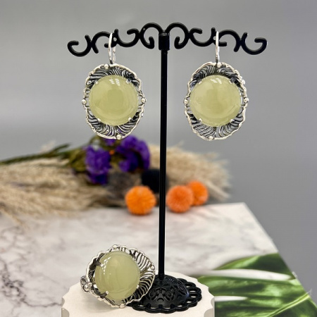 Серебряные серьги Маки 