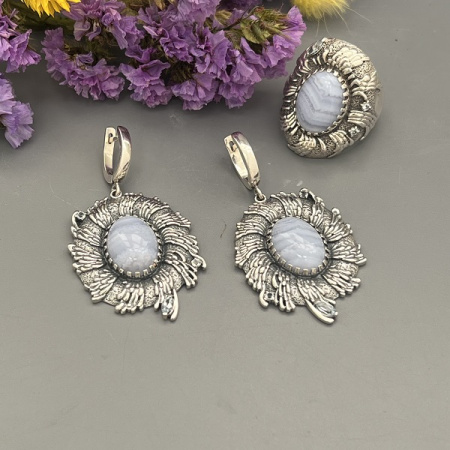 Серебряные серьги Фантазия