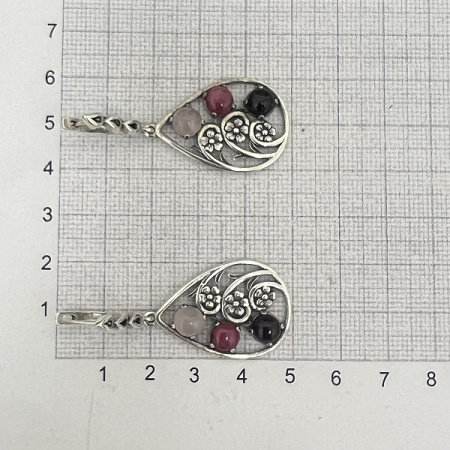 Серебряные серьги Карамель