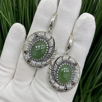 Серебряные серьги Галактика