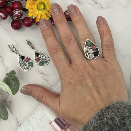 Серебряные серьги Карамель