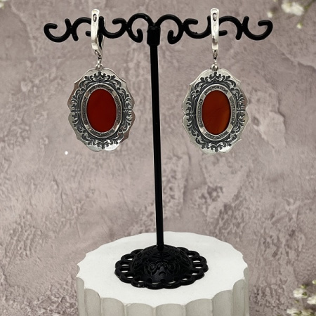 Серебряные серьги Любава  