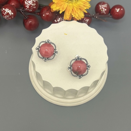 Серебряные серьги Барокко