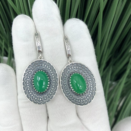 Серебряные серьги София  