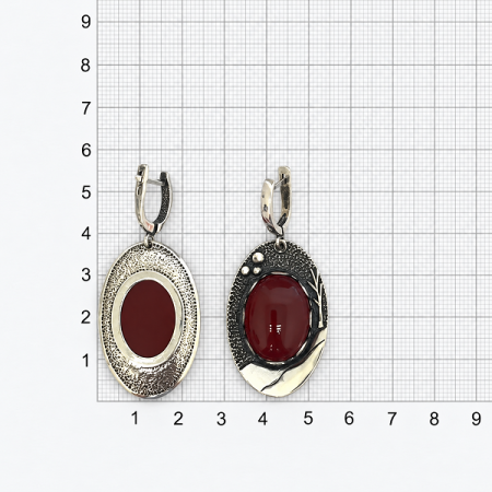 Серебряные серьги Лагуна  