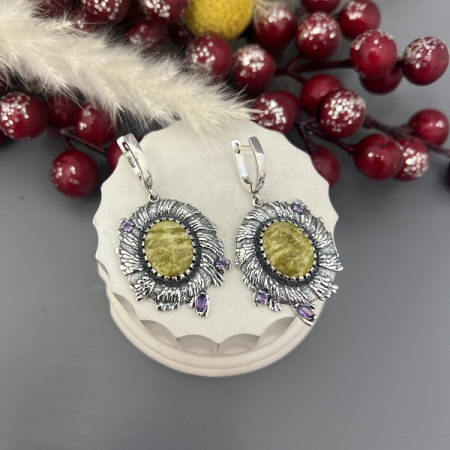 Серебряные серьги Фантазия  лайт