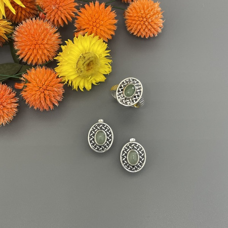 Серебряные серьги Соломка 