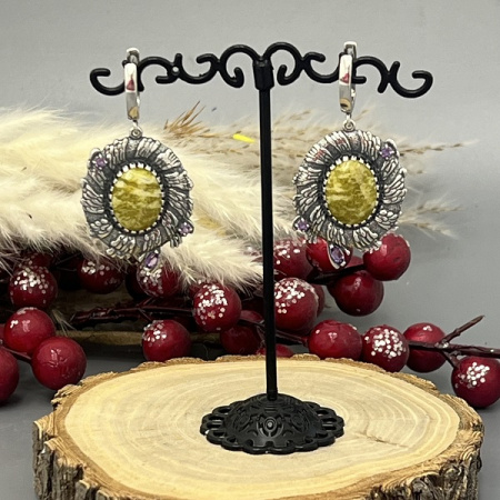 Серебряные серьги Фантазия  лайт