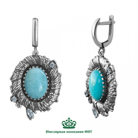 Серебряные серьги Фантазия  лайт