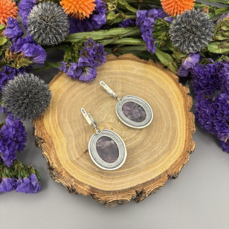 Серебряные серьги Афина 