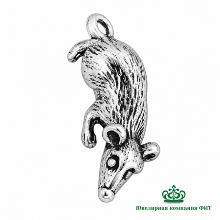 Серебряный кулон Денежная мышка