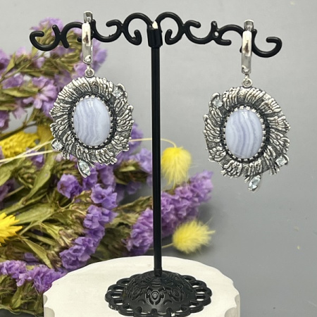 Серебряные серьги Фантазия лайт 