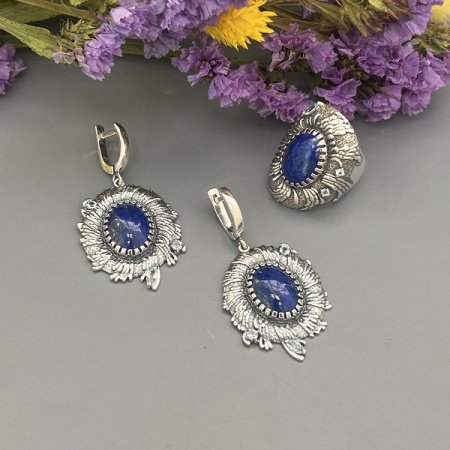 Серебряные серьги Фантазия  лайт 