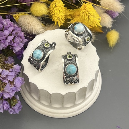 Серебряные серьги  Батискаф