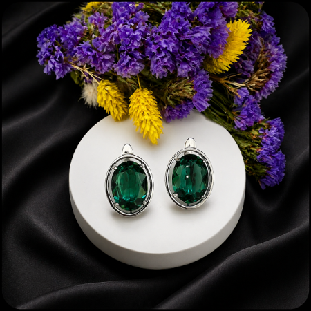 Серебряные серьги Круиз