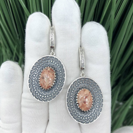 Серебряные серьги София  