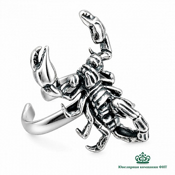 Серебряное кольцо Скорпион
