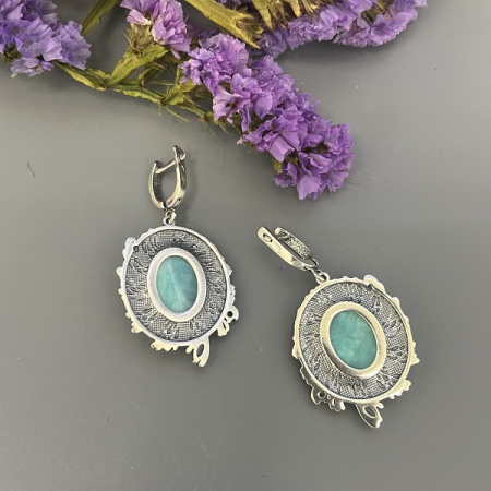 Серебряные серьги Фантазия  лайт