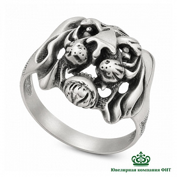 Серебряное кольцо Тигр